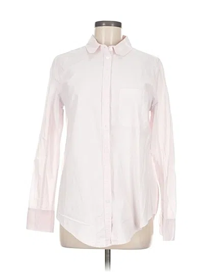 Pre-owned Athleta Long Sleeve Button Down Shirt In Pink