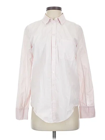 Pre-owned Athleta Long Sleeve Button Down Shirt In Pink