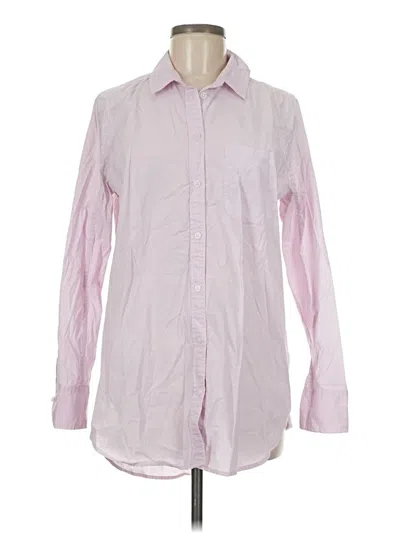 Pre-owned Athleta Long Sleeve Button Down Shirt In Pink