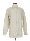 Athleta Long Sleeve Button Down Shirt In White