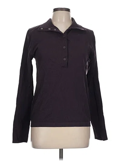 Pre-owned Athleta Long Sleeve Polo Shirt In Purple