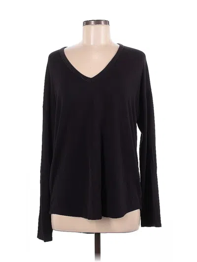 Pre-owned Athleta Long Sleeve T-shirt In Black