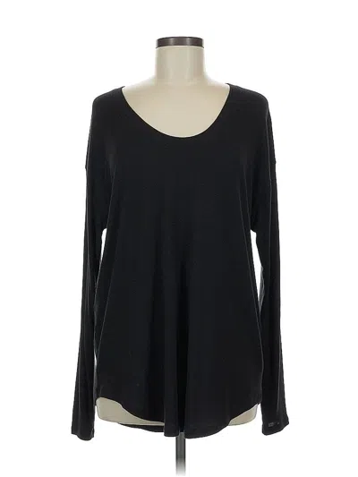 Pre-owned Athleta Long Sleeve T-shirt In Black