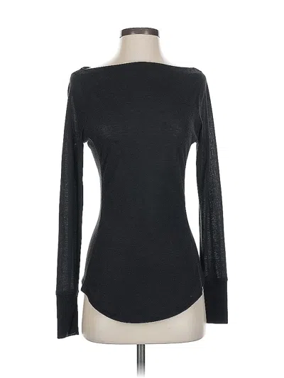Pre-owned Athleta Long Sleeve T-shirt In Black