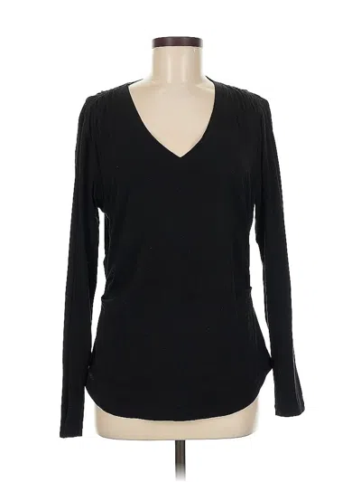 Pre-owned Athleta Long Sleeve T-shirt In Black
