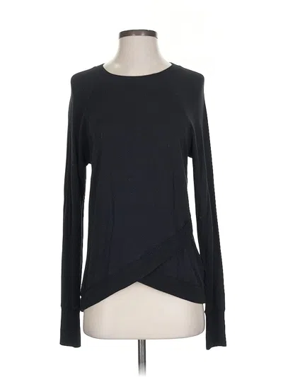 Pre-owned Athleta Long Sleeve T-shirt In Black