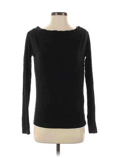 Pre-owned Athleta Long Sleeve T-shirt In Black
