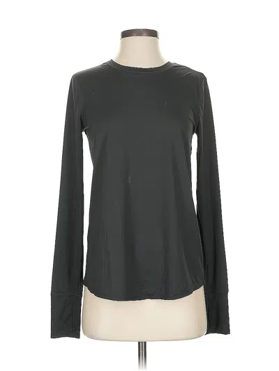Pre-owned Athleta Long Sleeve T-shirt In Black