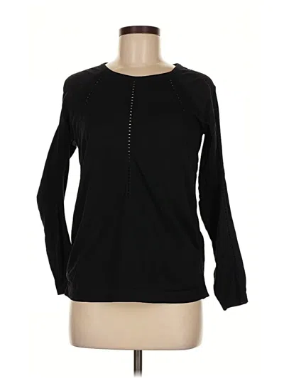 Pre-owned Athleta Long Sleeve T-shirt In Black