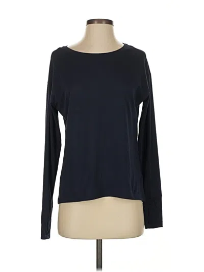 Pre-owned Athleta Long Sleeve T-shirt In Black