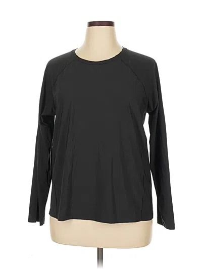 Pre-owned Athleta Long Sleeve T-shirt In Black