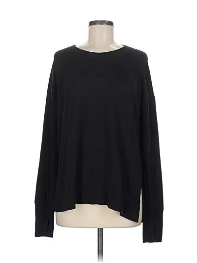 Pre-owned Athleta Long Sleeve T-shirt In Black