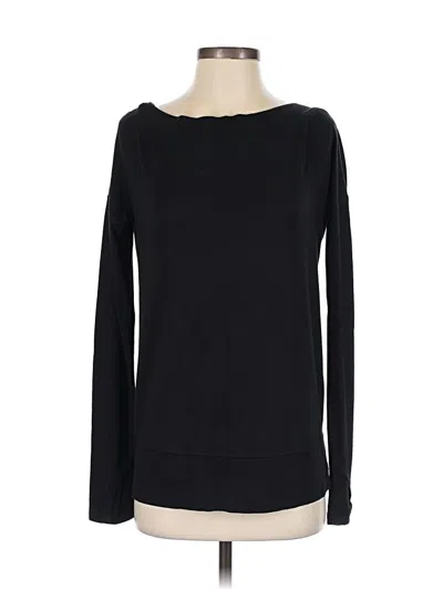Pre-owned Athleta Long Sleeve T-shirt In Black
