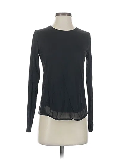 Pre-owned Athleta Long Sleeve T-shirt In Black