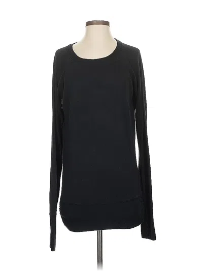 Pre-owned Athleta Long Sleeve T-shirt In Black