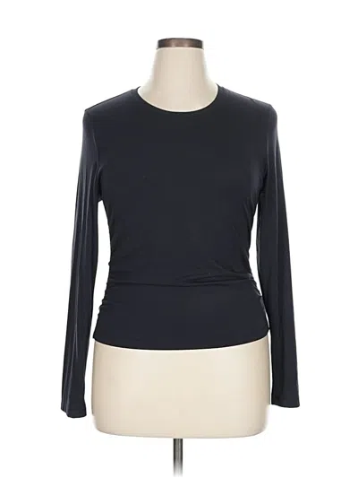 Pre-owned Athleta Long Sleeve T-shirt In Black