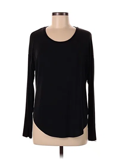 Pre-owned Athleta Long Sleeve T-shirt In Black