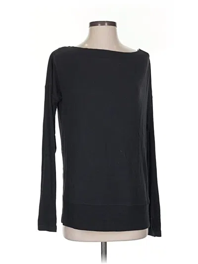 Pre-owned Athleta Long Sleeve T-shirt In Black