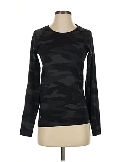 Pre-owned Athleta Long Sleeve T-shirt In Black