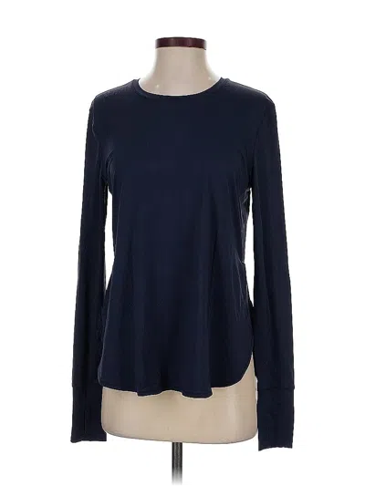 Pre-owned Athleta Long Sleeve T-shirt In Blue