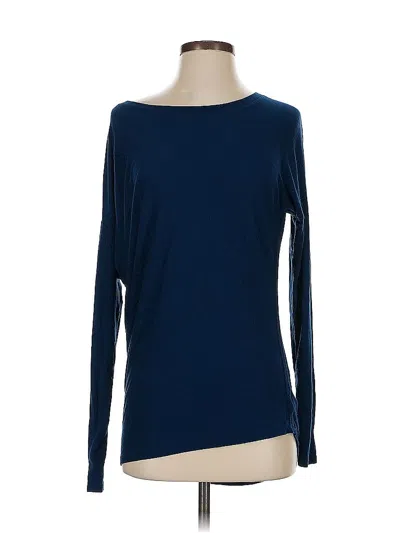 Pre-owned Athleta Long Sleeve T-shirt In Blue
