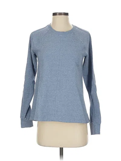 Pre-owned Athleta Long Sleeve T-shirt In Blue