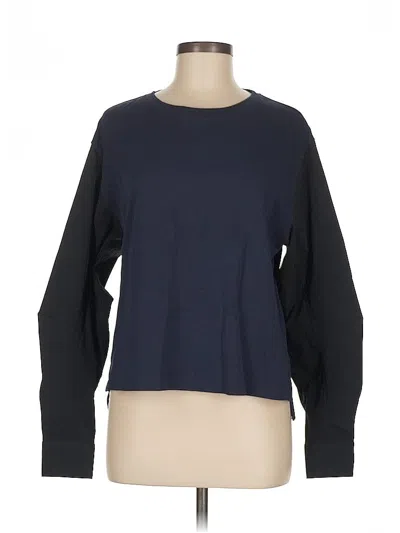 Pre-owned Athleta Long Sleeve T-shirt In Blue