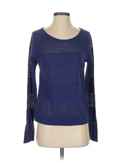 Pre-owned Athleta Long Sleeve T-shirt In Blue