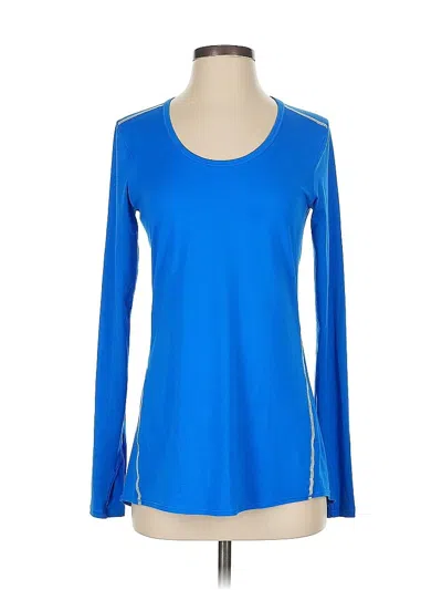Pre-owned Athleta Long Sleeve T-shirt In Blue