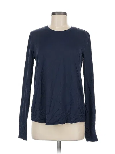 Pre-owned Athleta Long Sleeve T-shirt In Blue