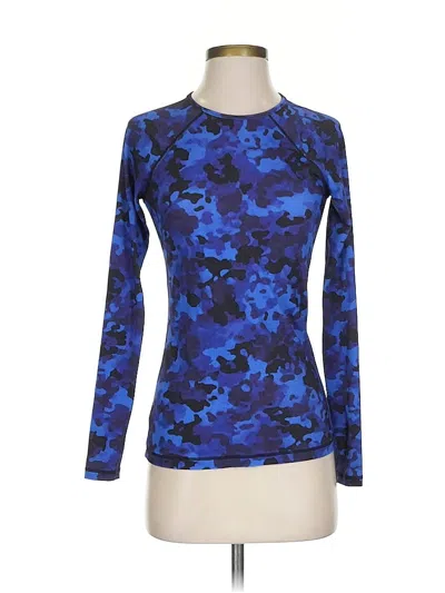 Pre-owned Athleta Long Sleeve T-shirt In Blue