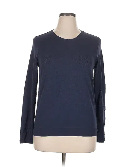 Pre-owned Athleta Long Sleeve T-shirt In Blue