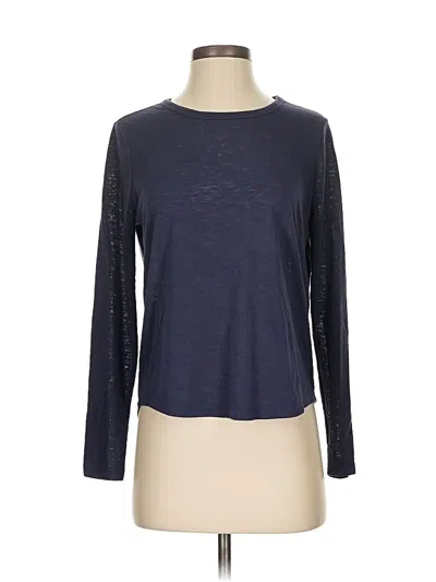 Pre-owned Athleta Long Sleeve T-shirt In Blue
