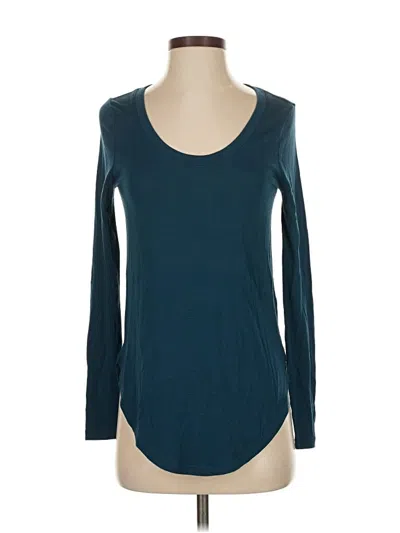 Pre-owned Athleta Long Sleeve T-shirt In Blue