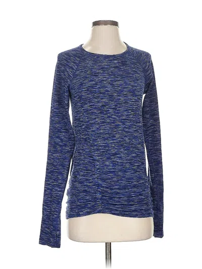 Pre-owned Athleta Long Sleeve T-shirt In Blue