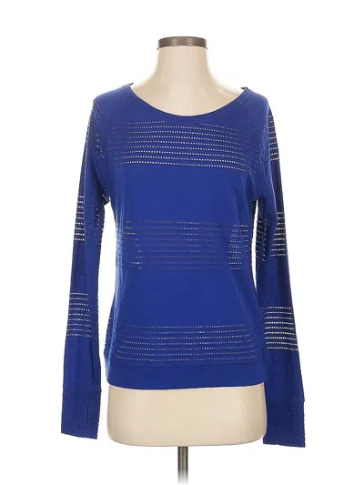 Pre-owned Athleta Long Sleeve T-shirt In Blue