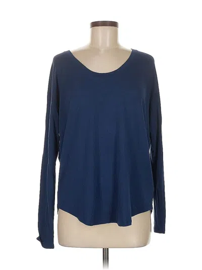 Pre-owned Athleta Long Sleeve T-shirt In Blue