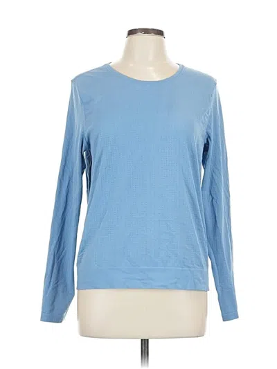 Pre-owned Athleta Long Sleeve T-shirt In Blue