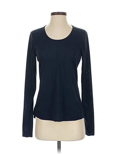 Pre-owned Athleta Long Sleeve T-shirt In Blue
