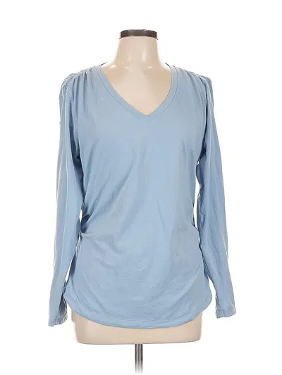 Pre-owned Athleta Long Sleeve T-shirt In Blue