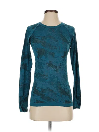 Pre-owned Athleta Long Sleeve T-shirt In Blue