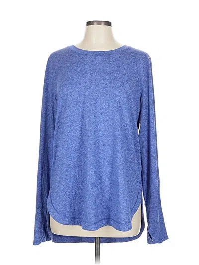 Pre-owned Athleta Long Sleeve T-shirt In Blue