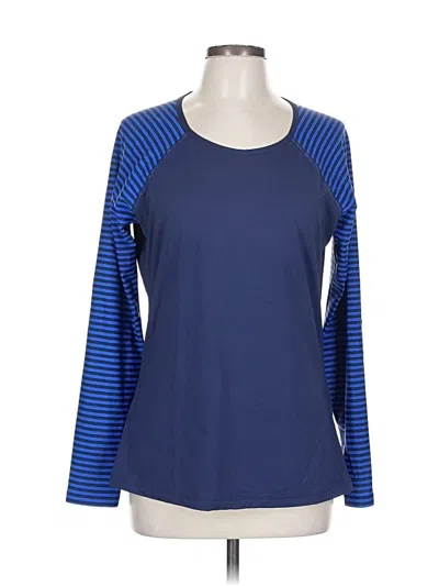 Pre-owned Athleta Long Sleeve T-shirt In Blue