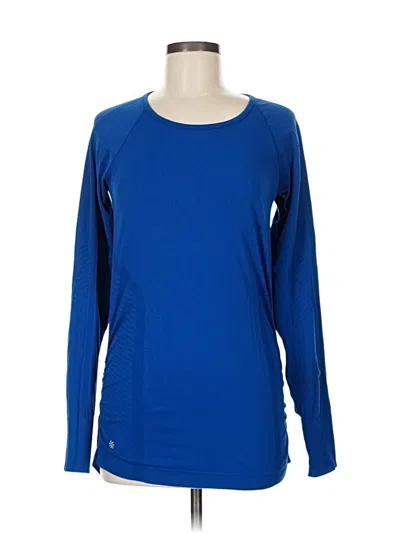 Pre-owned Athleta Long Sleeve T-shirt In Blue