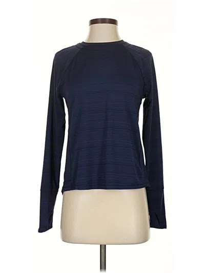 Pre-owned Athleta Long Sleeve T-shirt In Blue