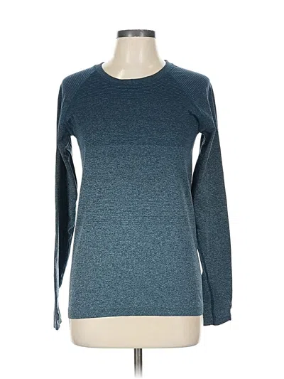 Pre-owned Athleta Long Sleeve T-shirt In Blue