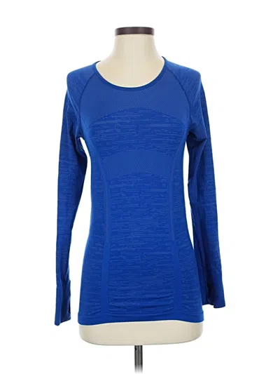 Pre-owned Athleta Long Sleeve T-shirt In Blue