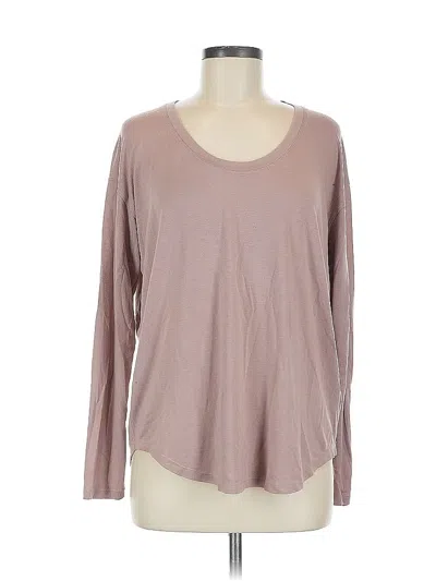 Pre-owned Athleta Long Sleeve T-shirt In Brown