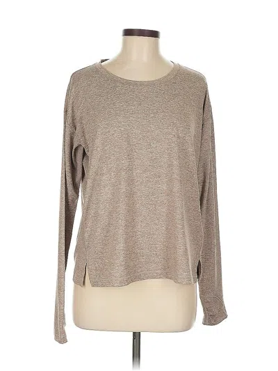 Pre-owned Athleta Long Sleeve T-shirt In Brown