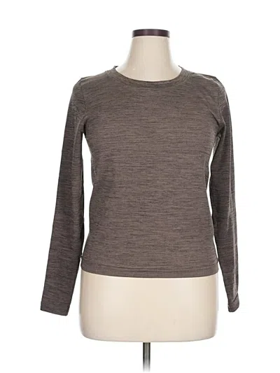 Pre-owned Athleta Long Sleeve T-shirt In Brown